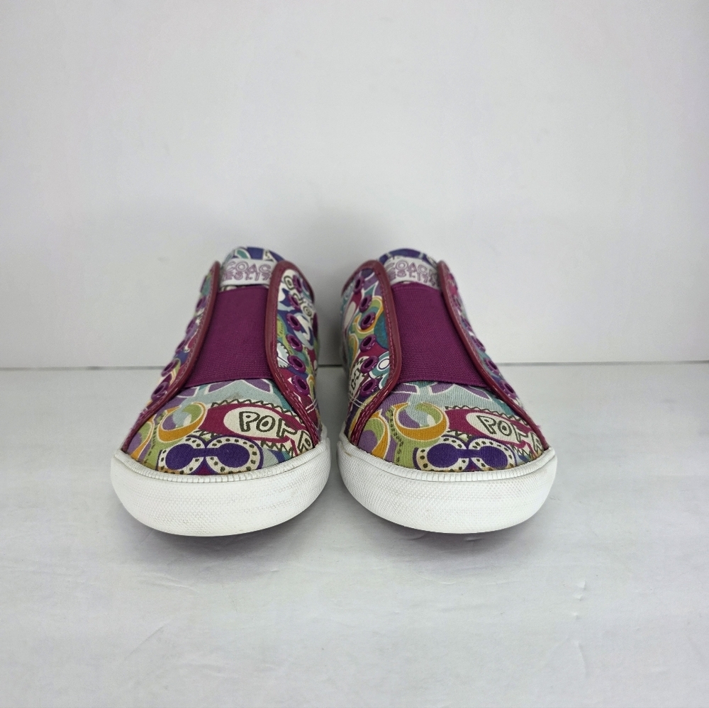 Coach Y2k Barrett Pop Graphic Multicolor Punk Preppy Slip-On Sneakers Size 9.5 B - Picture 4 of 16